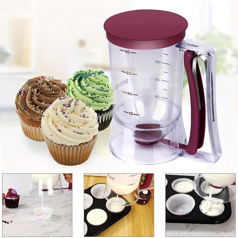 Batter Hand-held Funnel Dispenser for Pancakes, Waffles & Cupcakes