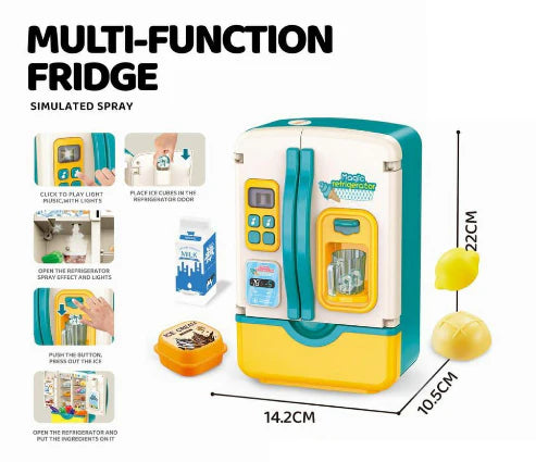 Mini Fridge Refrigerator Pretend Play - 39 pieces set