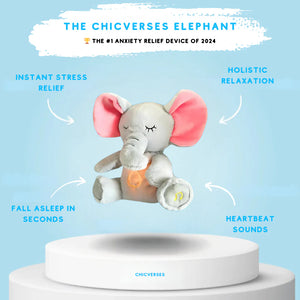 Breathing Relaxing Teddy Elephant with Calming Music, Lights