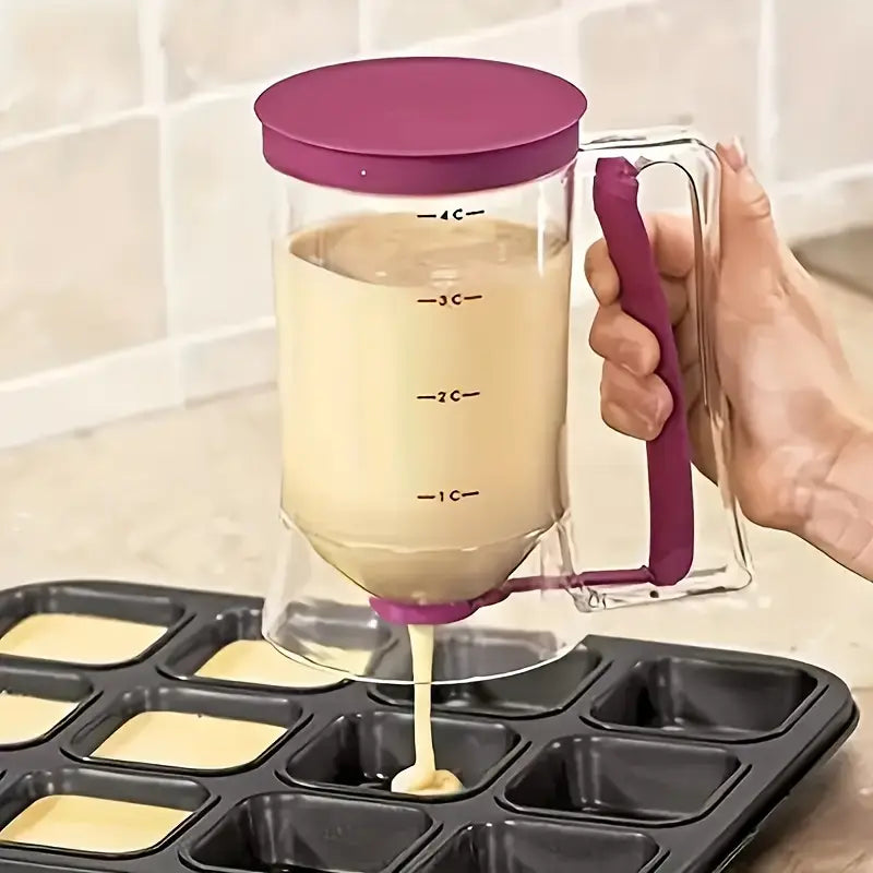 Batter Hand-held Funnel Dispenser for Pancakes, Waffles & Cupcakes