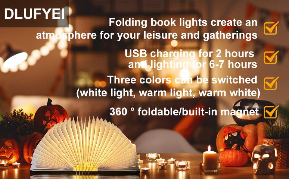 Foldable Wooden LED Desk Lamp