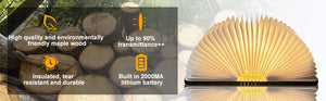 Foldable Wooden LED Desk Lamp