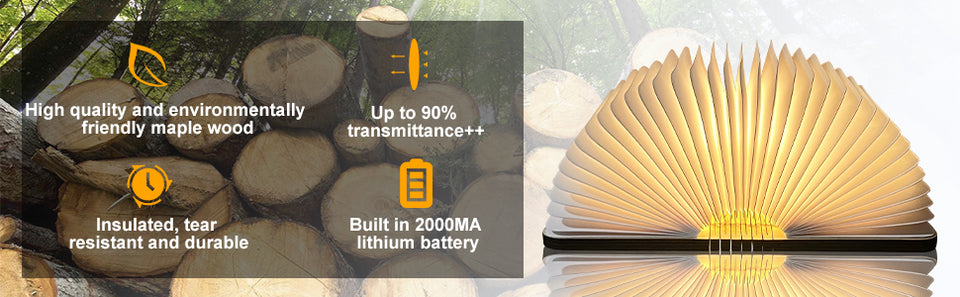 Foldable Wooden LED Desk Lamp