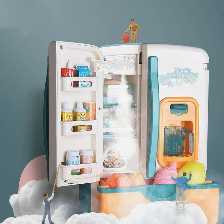 Mini Fridge Refrigerator Pretend Play - 39 pieces set