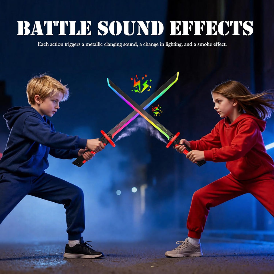 Cyberpunk Neon Electric Lightsaber Sword with Smoke Music (Toy)