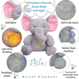 Breathing Relaxing Teddy Elephant with Calming Music, Lights
