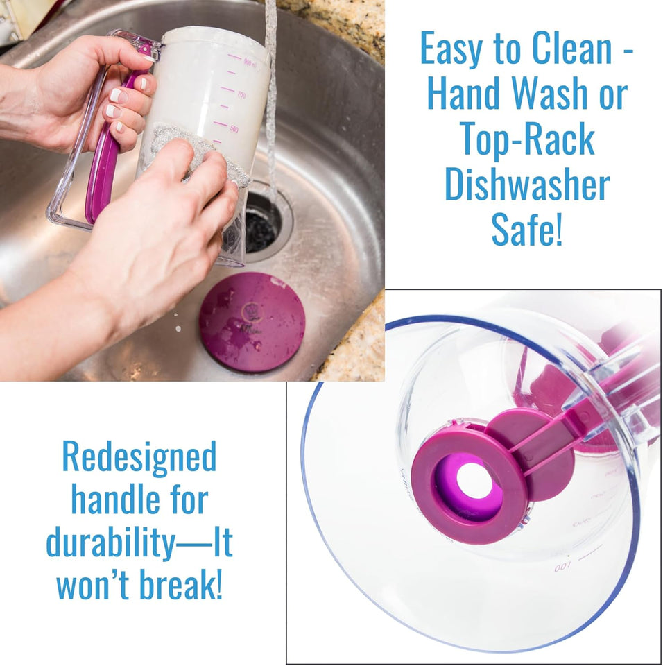 Batter Hand-held Funnel Dispenser for Pancakes, Waffles & Cupcakes