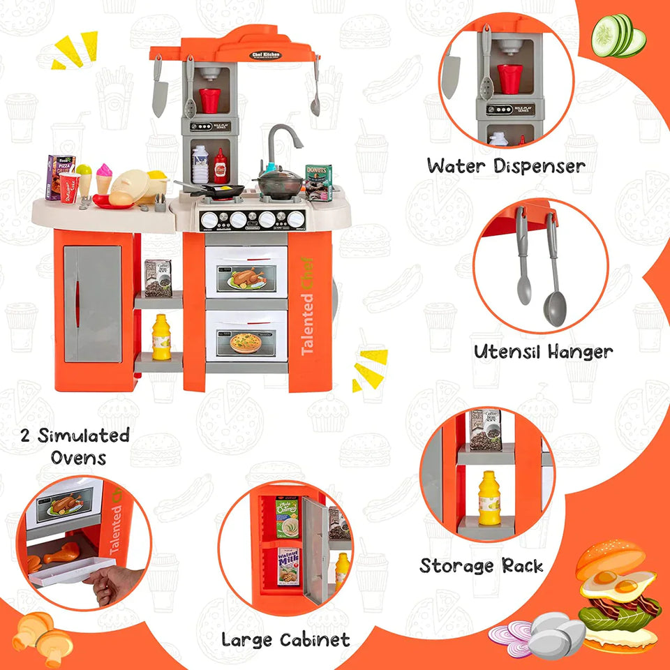 67 Pieces Realistic Kitchen PlaySet