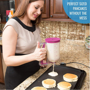Batter Hand-held Funnel Dispenser for Pancakes, Waffles & Cupcakes