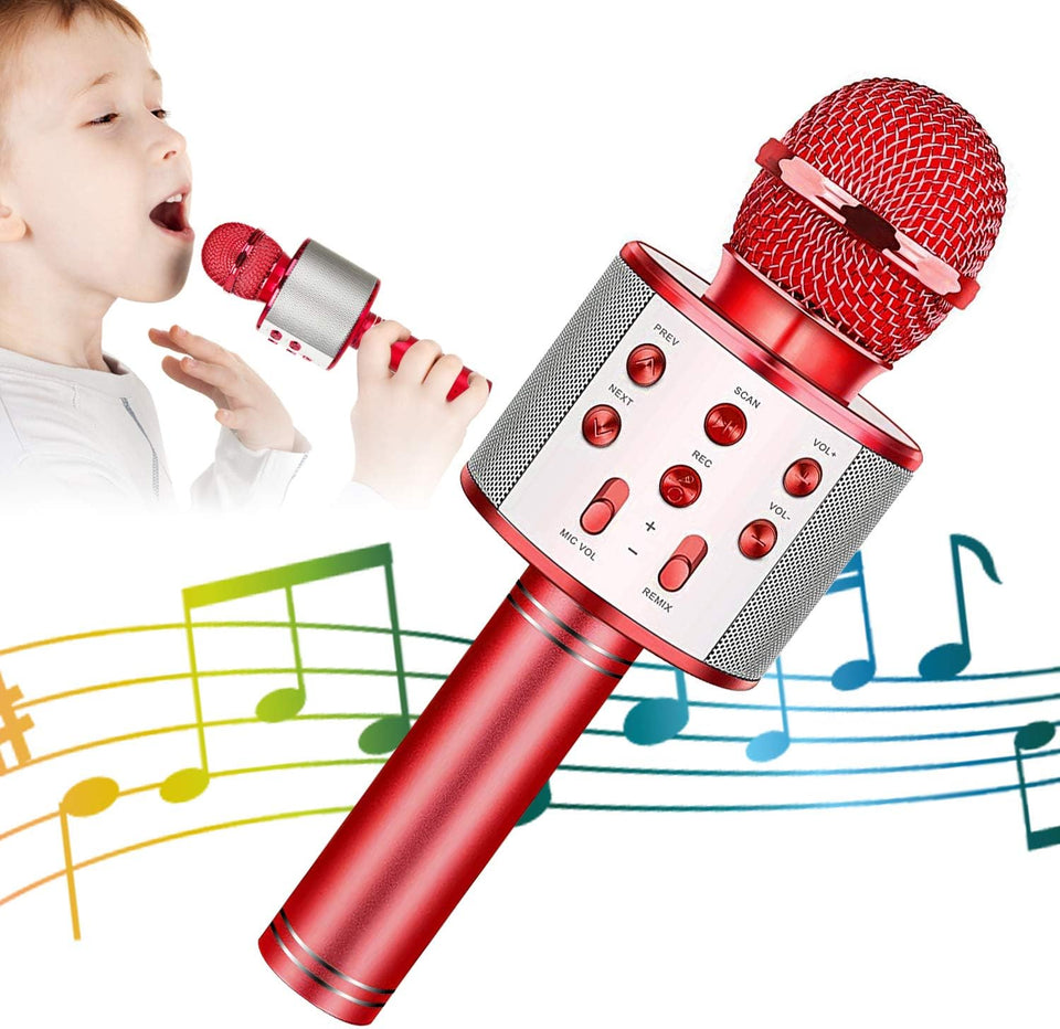 Wireless Bluetooth Karaoke Microphone for Kids (Portable)