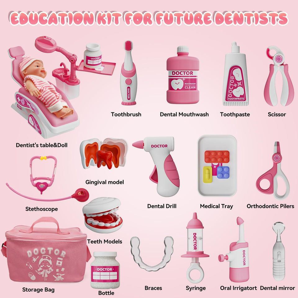 Realistic Dentist Playset for Kids