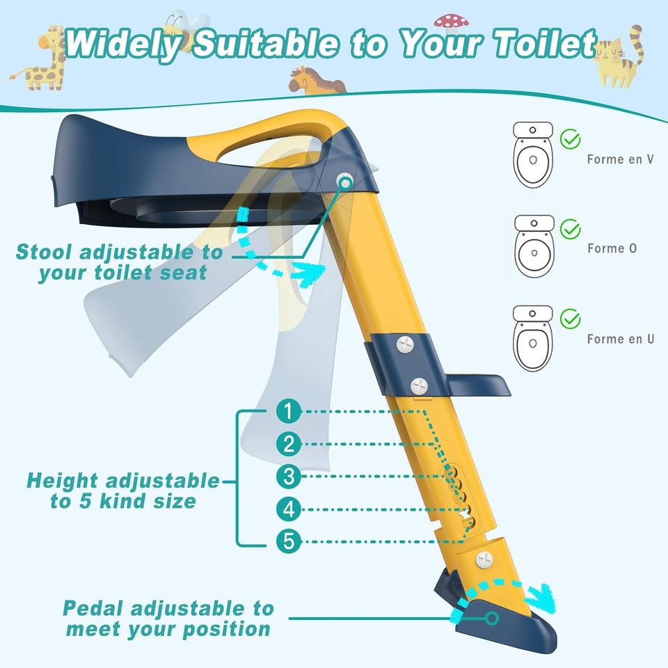 Toilet Potty Training Seat with Step Stool Ladder