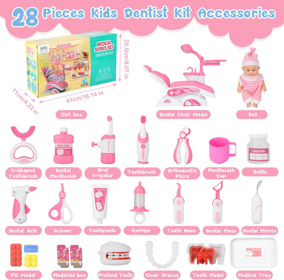 Realistic Dentist Playset for Kids