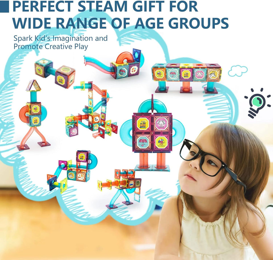 56Pcs Building Blocks  Magnetic Tiles