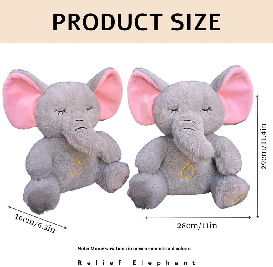Breathing Relaxing Teddy Elephant with Calming Music, Lights