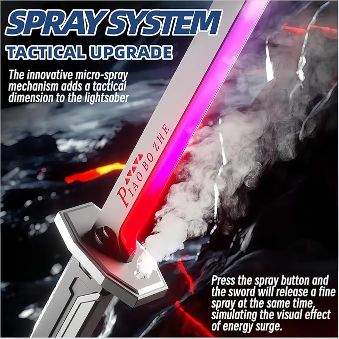 Cyberpunk Neon Electric Lightsaber Sword with Smoke Music (Toy)