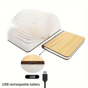 Foldable Wooden LED Desk Lamp