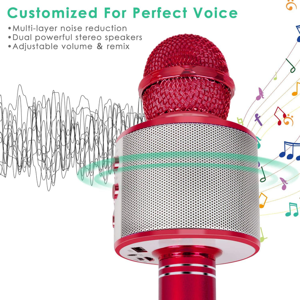 Wireless Bluetooth Karaoke Microphone for Kids (Portable)