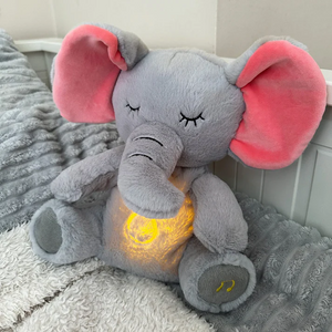 Breathing Relaxing Teddy Elephant with Calming Music, Lights