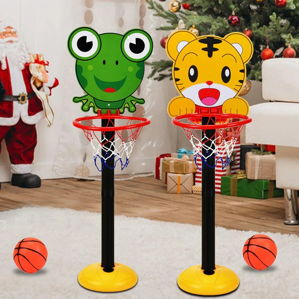 Kids Basketball Hoop Stand Kit Adjustable with Ball Pump
