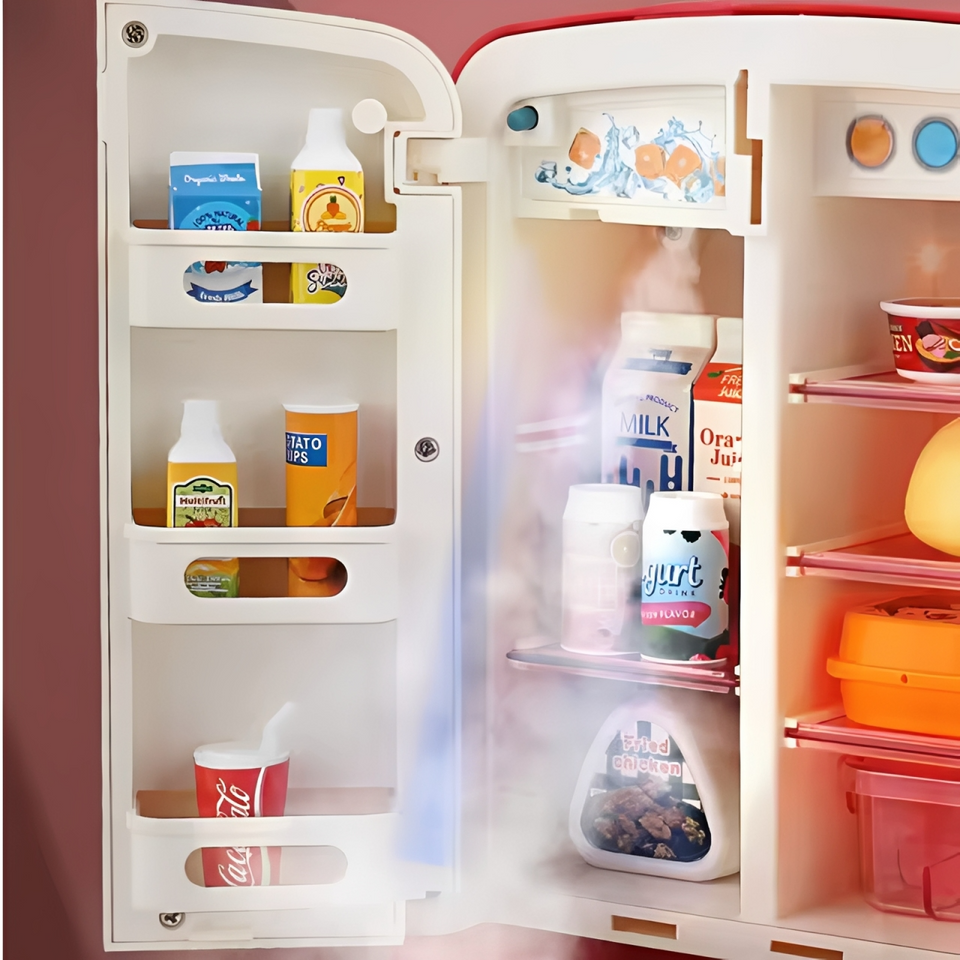 Mini Fridge Refrigerator Pretend Play - 39 pieces set