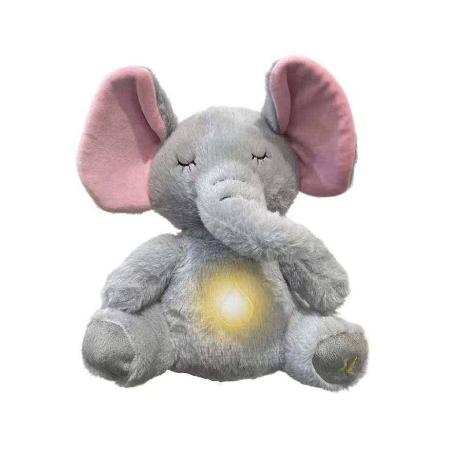 Breathing Relaxing Teddy Elephant with Calming Music, Lights