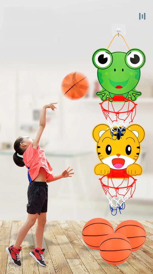 Kids Basketball Hoop Stand Kit Adjustable with Ball Pump