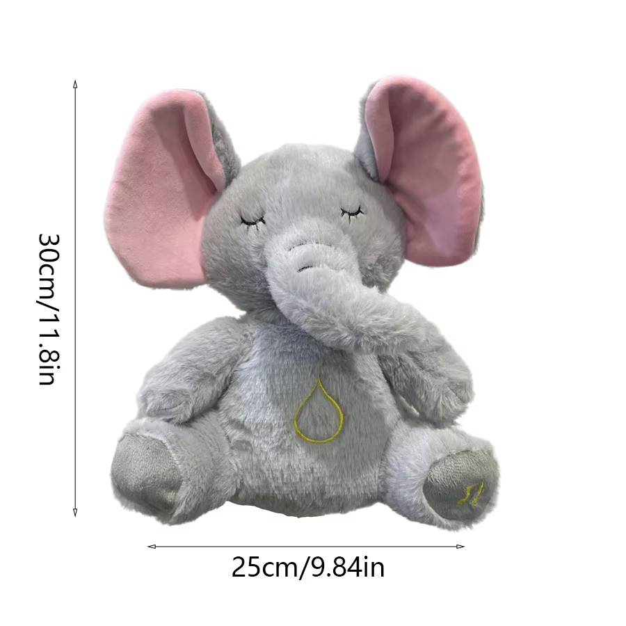 Breathing Relaxing Teddy Elephant with Calming Music, Lights