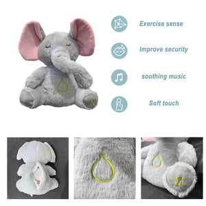 Breathing Relaxing Teddy Elephant with Calming Music, Lights