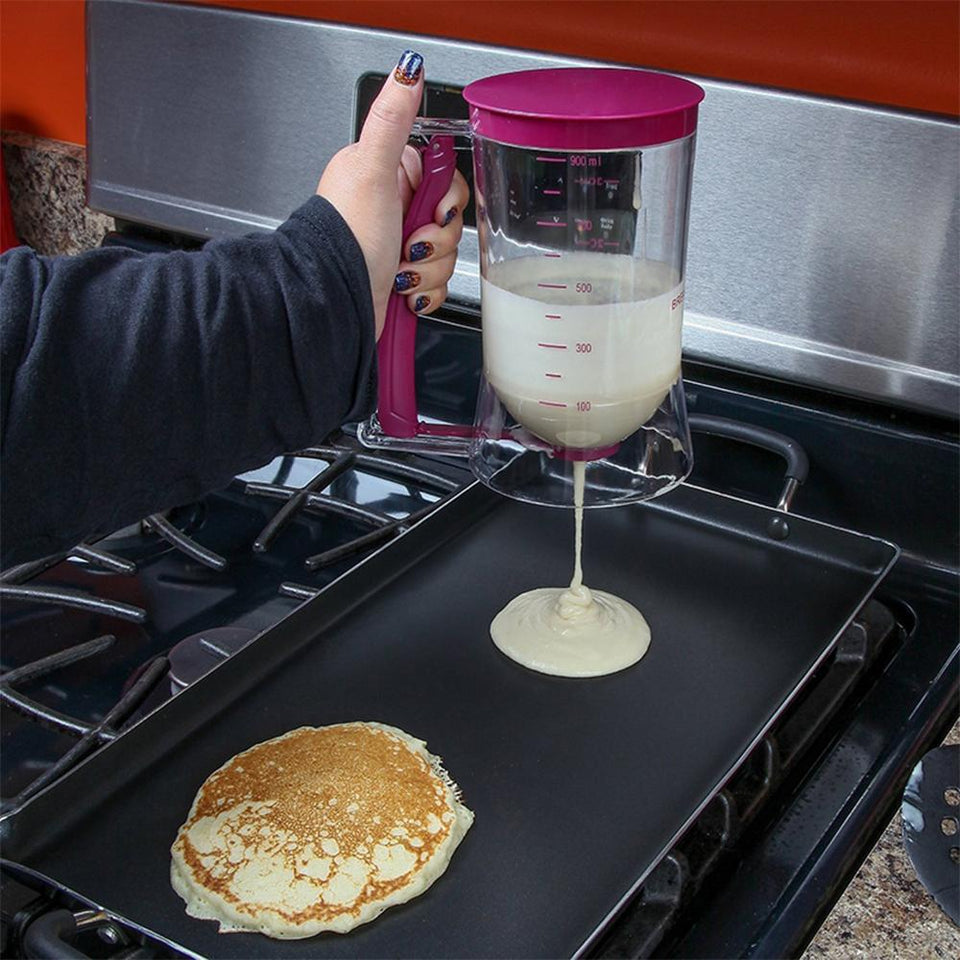 Batter Hand-held Funnel Dispenser for Pancakes, Waffles & Cupcakes