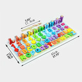 Kids Wooden Shape Puzzle Fishing Counting Game