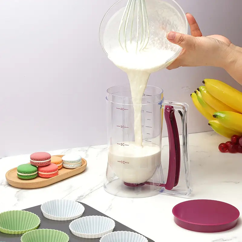 Batter Hand-held Funnel Dispenser for Pancakes, Waffles & Cupcakes