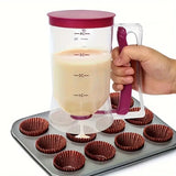 Batter Hand-held Funnel Dispenser for Pancakes, Waffles & Cupcakes