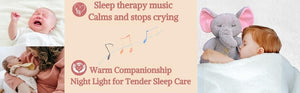 Breathing Relaxing Teddy Elephant with Calming Music, Lights