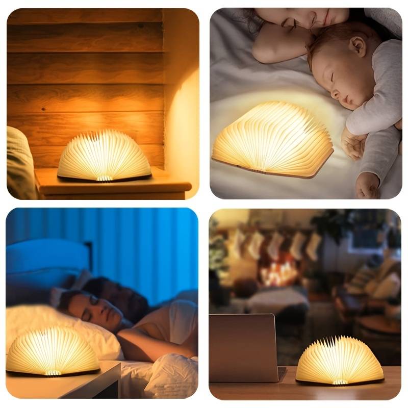 Foldable Wooden LED Desk Lamp