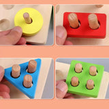 Four Column Geometric Shape Sorter with Magnetic Fishing Game