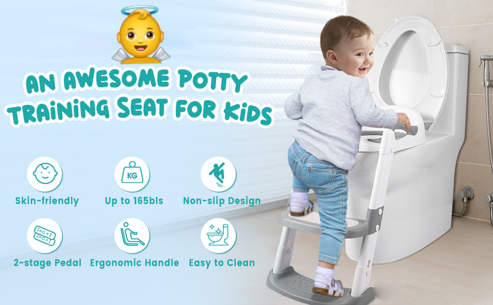 Toilet Potty Training Seat with Step Stool Ladder