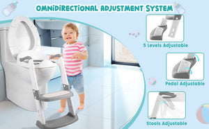 Toilet Potty Training Seat with Step Stool Ladder