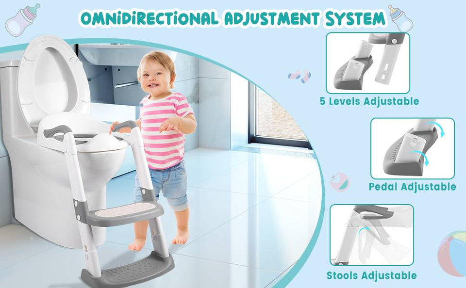 Toilet Potty Training Seat with Step Stool Ladder