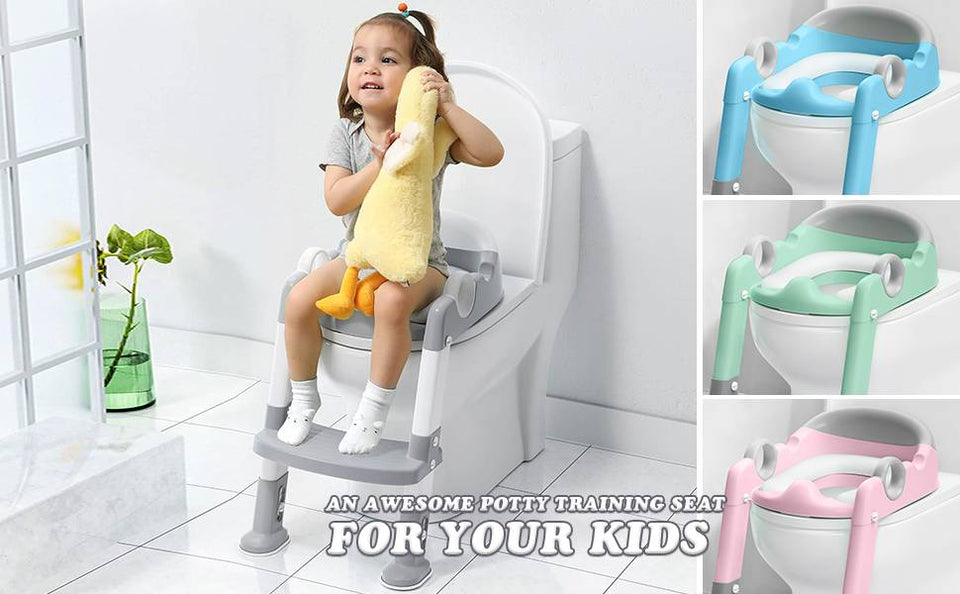 Toilet Potty Training Seat with Step Stool Ladder