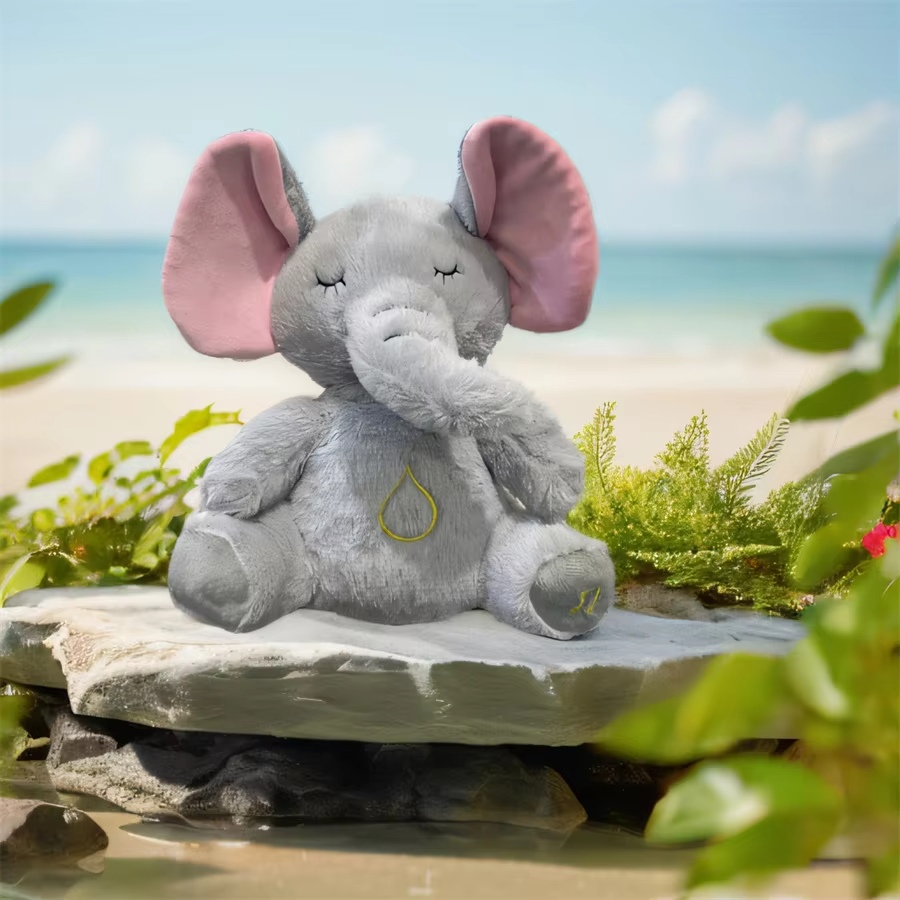 Breathing Relaxing Teddy Elephant with Calming Music, Lights