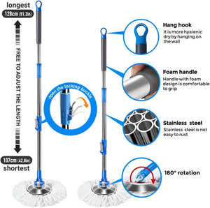 360° Easy Spin Magic Mop With Bucket
