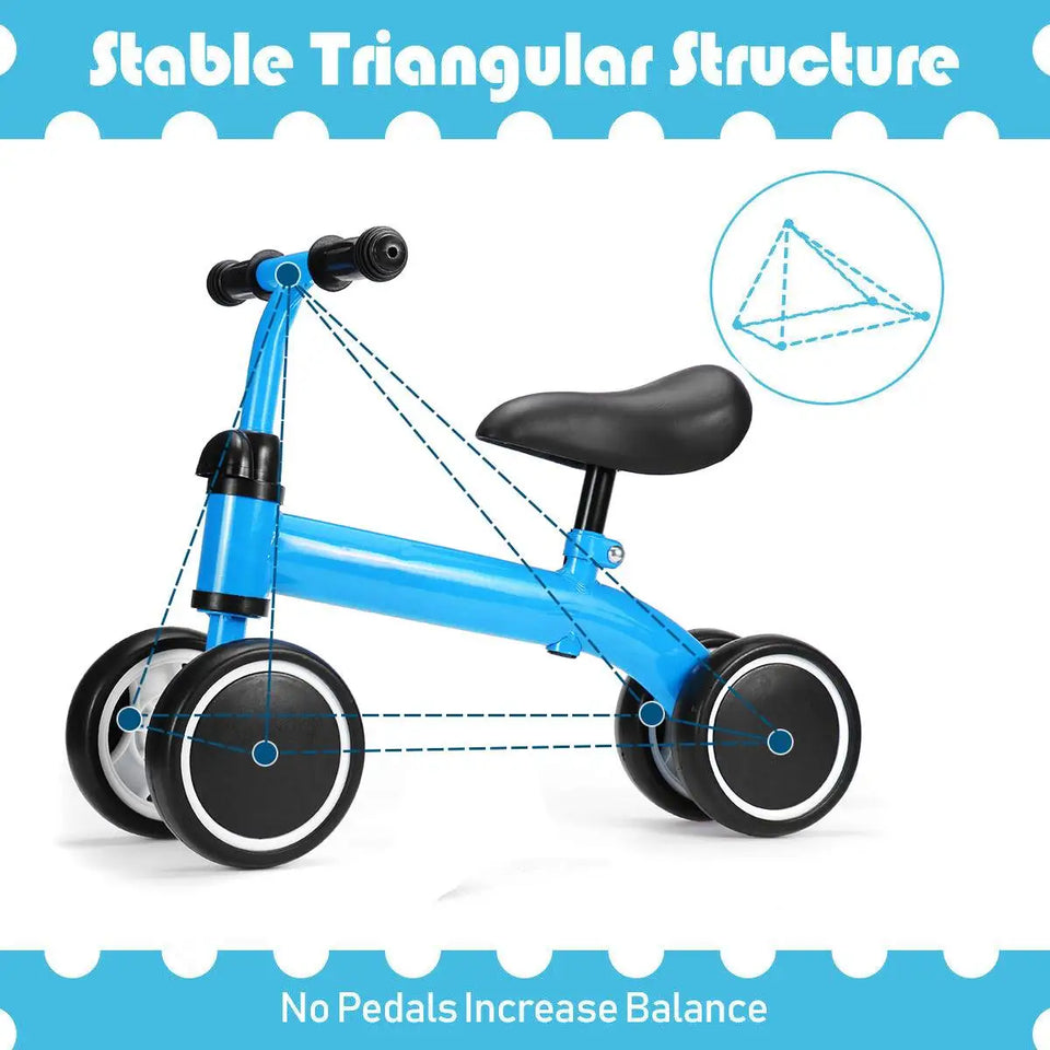 👼 Baby Walker Balance Bike - Adjustable Handle 🚲
